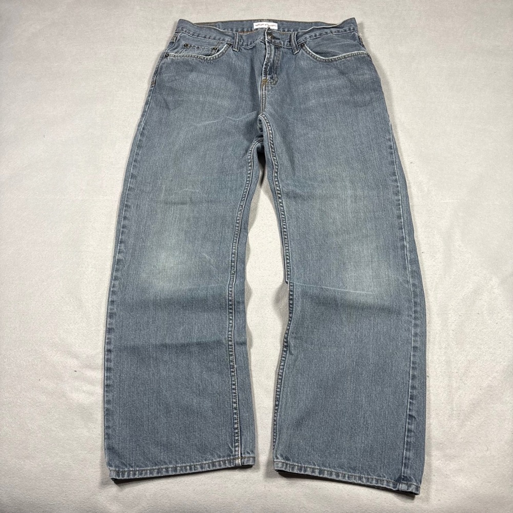 Bullhead Denim Co Rincon Straight Jeans Mens 34x30 Blue Cotton Medium Wash